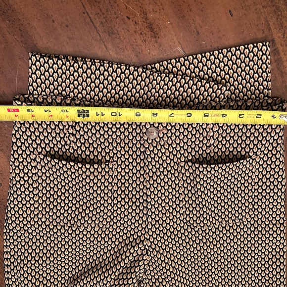 Jules & Leopold Geometric Print Wide Leg Pants Black Gold Beige Size Large - Picture 9 of 12